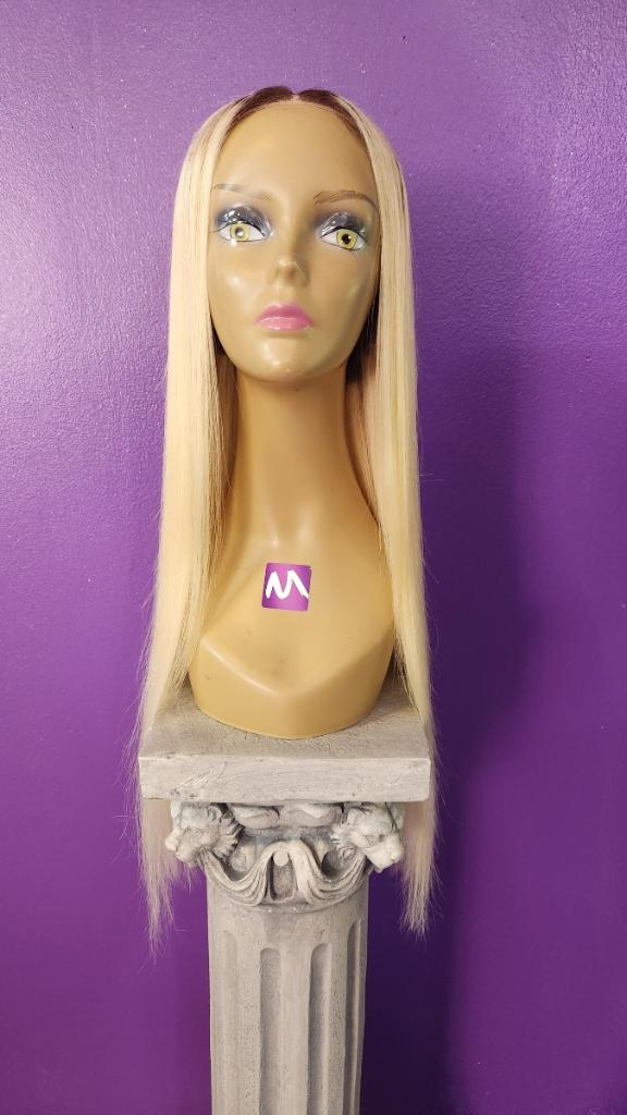24” Straight Closure Wig Custom Made Custom Color size 22