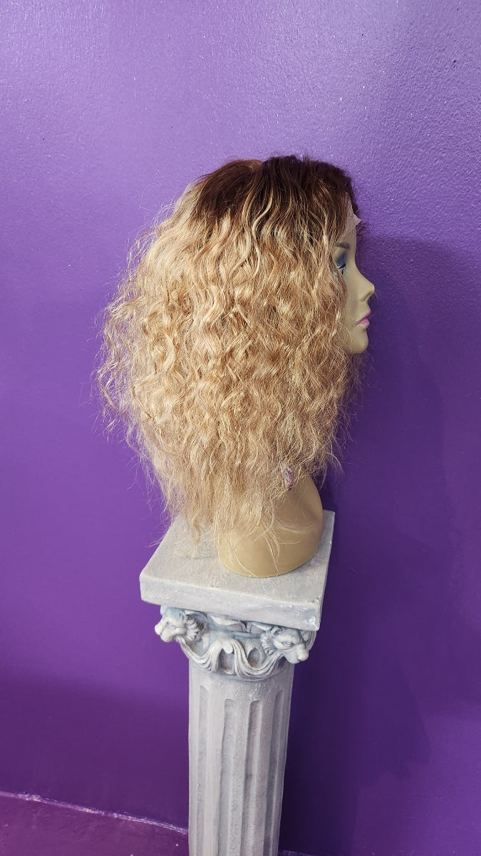 14” Natural Wave Closure Wig Custom Made Custom Color size 22