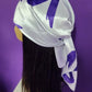 Silver & Purple Signature Summer Square Scarf
